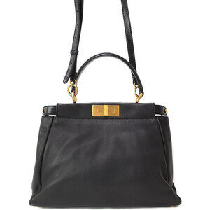 Fendi Peekaboo handbag ISeeU Leather 2way Shoulder Bag